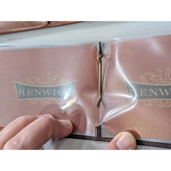 New Old Stock RENWICK brown leather bifold wallet, Granada Hide leather wallet - Picture 9 of 14